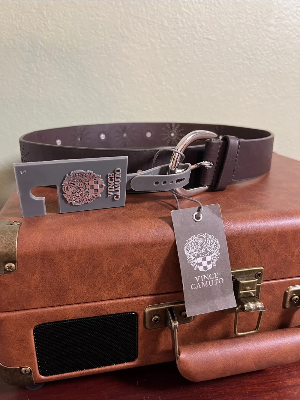 New Vince Camuto Chocolate Brown Belt Size Small